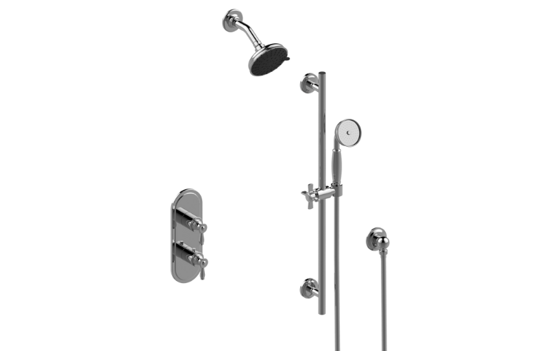 Graff S50L219FR-UBB-T - M-Series Thermostatic Shower System - Shower With Handshower (Trim)