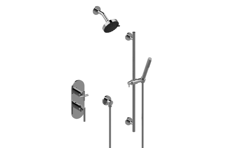 Graff S50L2X113FR-UBB-T - M-Series Thermostatic Shower System - Shower With Handshower (Trim)