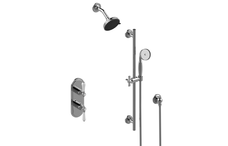 Graff S50L320FR-UBB-T - M-Series Thermostatic Shower System - Shower With Handshower (Trim)
