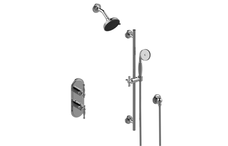 Graff S60L121FR-UBB-T - M-Series Thermostatic Shower System - Shower With Handshower (Trim)