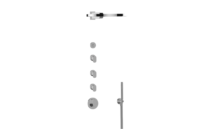 Graff S73L105-UBB-T - M-Series Thermostatic Shower System - Ametis Ring (Trim)