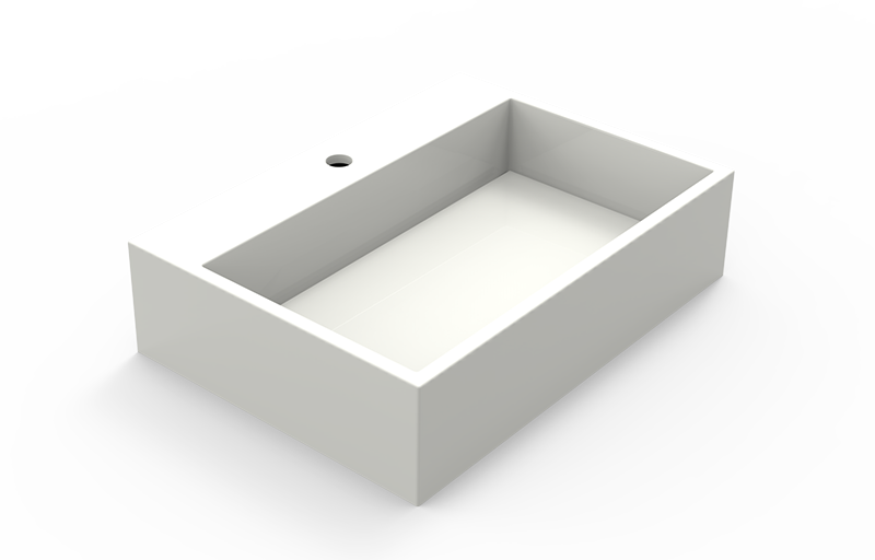 Graff SUB00-1-NO-GL-PC - Sublime Countertop Sink With Single Faucet Hole