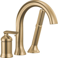Delta T3745-CZ-PR - Three Hole Roman Tub Trim With Hand Shower