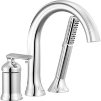Delta T3745-PR - Three Hole Roman Tub Trim With Hand Shower