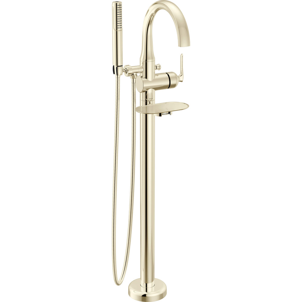 Delta T4745-PN-PR-FL - Floor Mount Tub Filler Trim