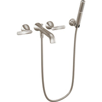 Delta T5745-SS-PR-WL - Two Handle Wall Mount Tub Filler Trim With Hand Shower