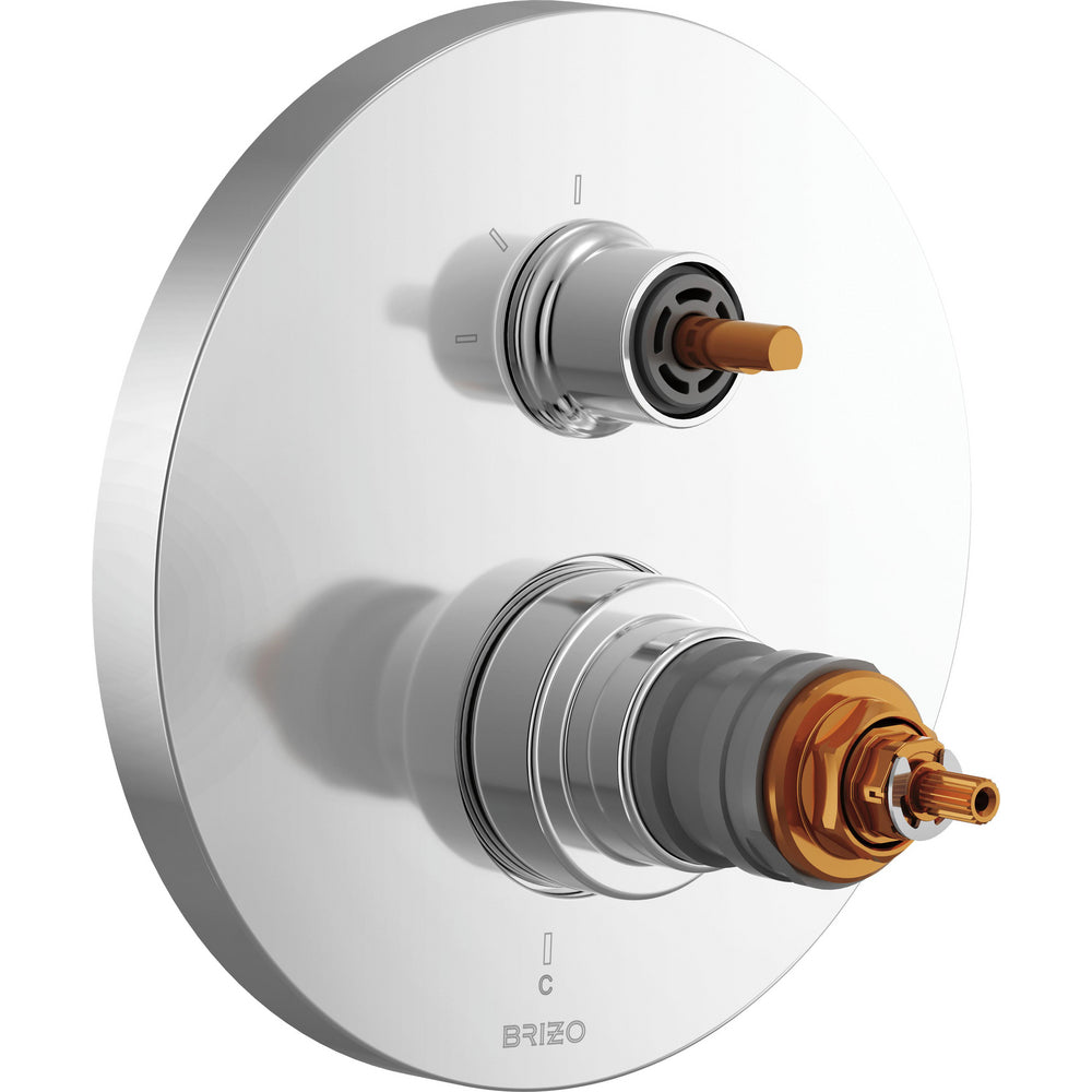 Brizo T755110-PCLHP - Tempassure® Thermostatic Valve With Integrated 3-Function Diverter Trim - Less Handles