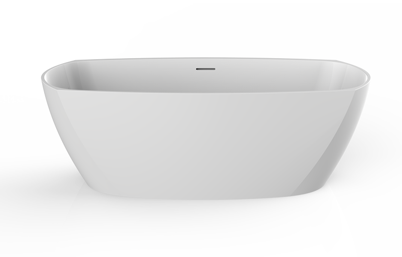 Graff TEP68-OF-GL-AU - Tephi Freestanding Bathtub With Integrated Overflow