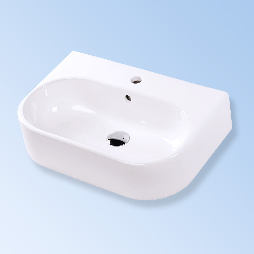 Lacava 2952-03-001 - Wall Mounted Bathroom Sink Available With 01 - One Faucet Hole, 02 - Two Faucet Holes, 03 - Three Faucet Holes In 8" Spread. 24"W, 16"D, 6"H