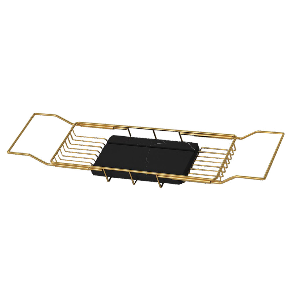 Lacava - Metal Tub Bridge With Adjustable Width And Marble Shelf. Shipping Class 1. 27-1/2"W To 35-1/2"W, 6-1/2"D. Specify Marble Shelf Finish Option