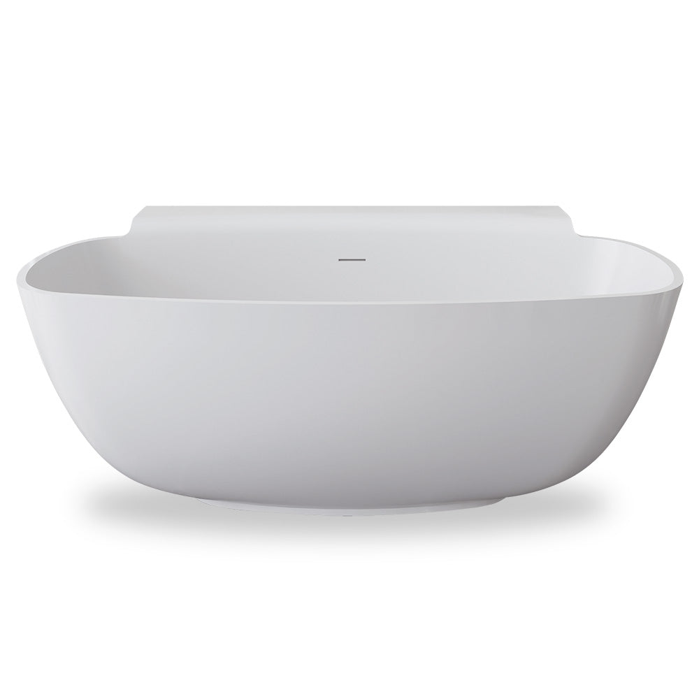 Lacava - Free-Standing Soaking Bathtub Made Of White Solid Surface With An Overflow, Net Weight 286 Lbs, Water Capacity 61 Gal. 62 1/4"W, 32 1/4"D, 23 5/8"H.
