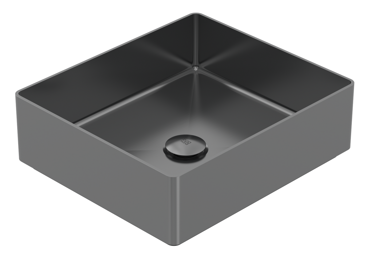 Zomodo VBC4035-BP - 15" Square Vessel Sink, Sus304 W/ Fixed Drain Kit