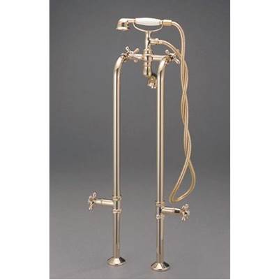 Cheviot 3970XL-PB- Free Standing Heavy Duty Water Supply Lines With Stop Valves - Extra Long