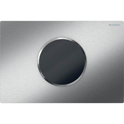 Geberit 115.908.SN.6- Wc Flush Control With Electronic Flush Actuation, Battery Operation, Dual Flush, Sigma10 Actuator Plate, Automatic/Touchless Brushed, Polished