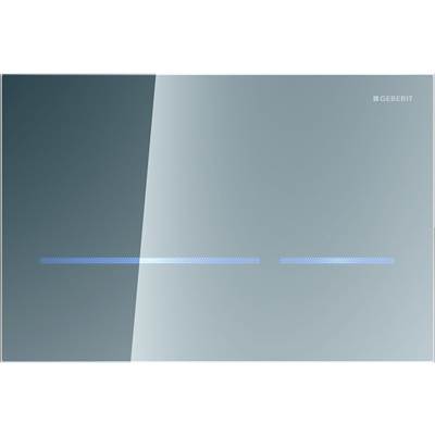 Geberit 116.092.SM.6- Wc Flush Control With Electronic Flush Actuation, Mains Operation, Dual Flush, Sigma80 Actuator Plate, Touchless Reflective Glass