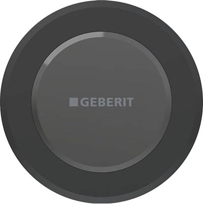 Geberit 115.936.14.6 - Geberit Electronic Wc Flush Control, Mains Operation, For Sigma Concealed Cistern 12 Cm, With Type 10 Ir Button, Round: Black Matt