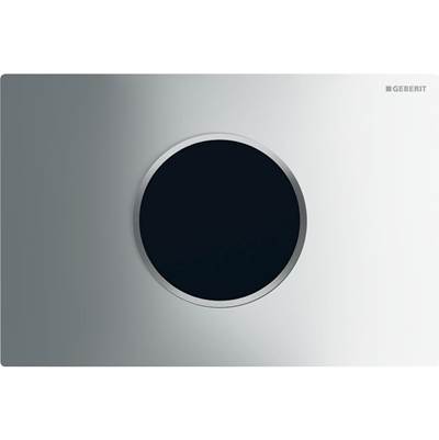 Geberit 115.907.KH.6- Wc Flush Control With Electronic Flush Actuation, Mains Operation, Dual Flush, Sigma10 Actuator Plate, Automatic/Touchless Bright Chrome, Matte Chrome