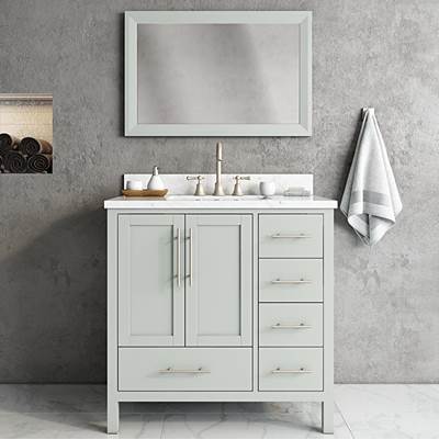 Icera V-6236.03- Malibu Vanity Cabinet, 36-In Ocean Grey