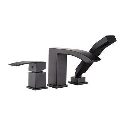 Cavalli CADTF MB - Cascade Deckmount Tub Filler, Matte Black