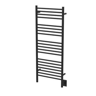 Amba DSMB-24 - Jeeves Model D Straight 24" Wide 20 Bar Hardwired Towel Warmer In Matte Black