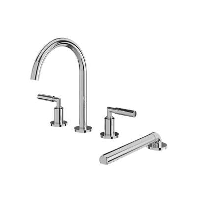 Aquabrass ABFB48018PC - 48018 Aria 4Pcs Deck Tub Filler W/Hdsw