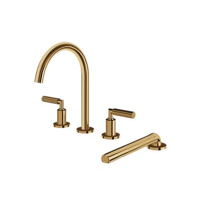 Aquabrass ABFB50018PGD - 50018 Monte-Carlo 4Pcs Tub Filler W/Hshw