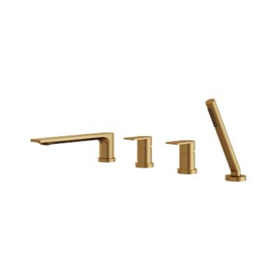 Aquabrass ABFB92017BGD - 92017 Alpha Deck Tub Filler W/Hs And 2 Mv