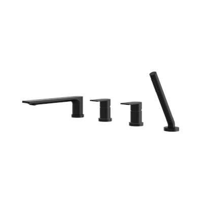 Aquabrass ABFB92017BK - 92017 Alpha Deckmount Tub Filler 2 Mixers