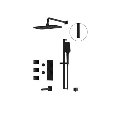 Aquabrass ABSZMIAMIBOX03EBK - Miamibox 03 Shower Faucet- 3W Shared