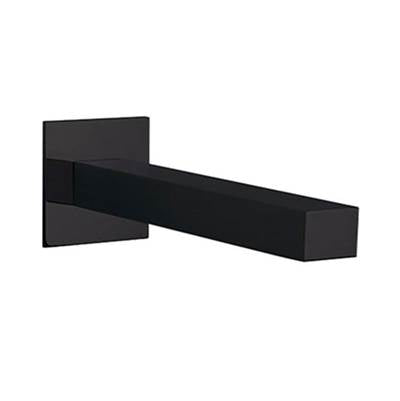 Aquabrass ABSC11732EBK - 11732 Square Slip-Fit Wallmount Spout & Flange 7''