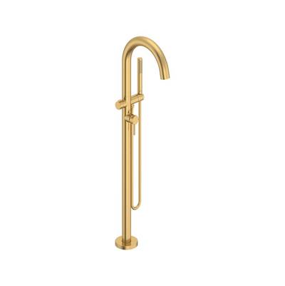 American Standard T064951.GN0 - Contemporary Round Freestanding Bathtub With Lever Handle Faucet For Flash® Rough-In Valve