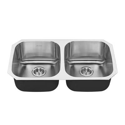 American Standard 18DB.9311800S.075 - Portsmouth® 32 X 18-Inch Stainless Steel Undermount Double-Bowl Kitchen Sink