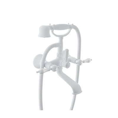 Baril B18-1201-01-BB - Wall-Mounted Tub Faucet With Hand Shower