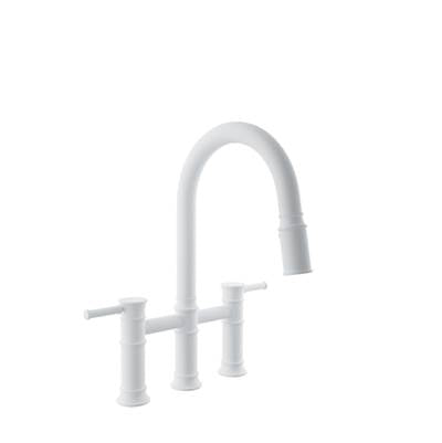 Baril CUI-3020-02L-BB - Bridge Kitchen Faucet With 2-Function Pull-Down Spray