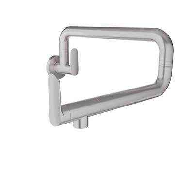 Baril CUI-4296-00L-S2 - Stainless Steel Single-Hole Wall-Mounted Pot Filler With Two Handles