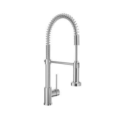 Baril CUI-9181-47L-CC - Industrial Style Single-Hole Kitchen Faucet With 2-Function Spray