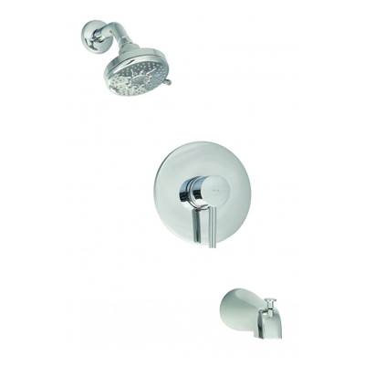 Baril Pro O15-9149-W3-CC - Pressure Balanced Shower Faucet With Shower Head And Tub Filler