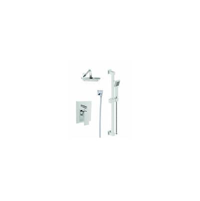Baril Pro O25-9160-04-CC - Pressure Balanced Shower Faucet With Rain Shower Head And Sliding Rail Shower Set