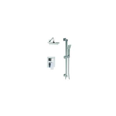Baril Pro O25-9180-P4-CC - Pressure Balanced Shower Faucet With Rain Shower Head And Sliding Rail Shower Set