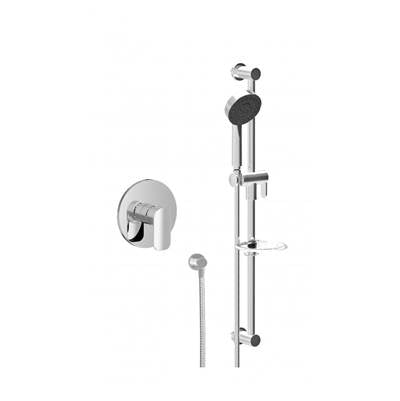 Baril Pro O30-9149-W5-KK - Pressure Balanced Shower Faucet With Rain Shower Head And Sliding Rail Shower Set