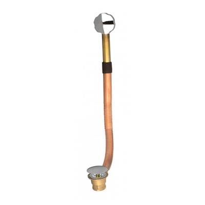 Baril Pro REN-2004-14-CC - Push-Button Brass Bath Drain With Overflow