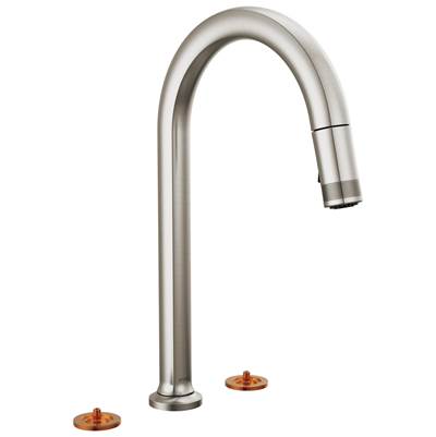 Brizo 62506LF-SSLHP-L - Arc Spout 2H Pull-Down Widespread