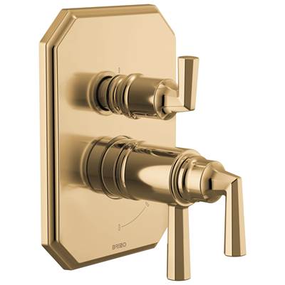 Brizo T75565-PG - Therm W/Int 3F Div Trim - With Lever