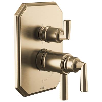 Brizo T75665-GL - Therm W/Int 6F Div Trim - With Lever
