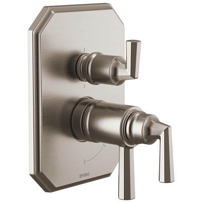 Brizo T75665-NK - Therm W/Int 6F Div Trim - With Lever