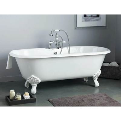 Cheviot 2126-WW-0-WH - Regal Tub, 61'', White, Flat, White Feet