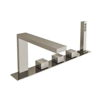Carimali OCB6501BN - Ocube 5-Hole Bath Tub Mixer