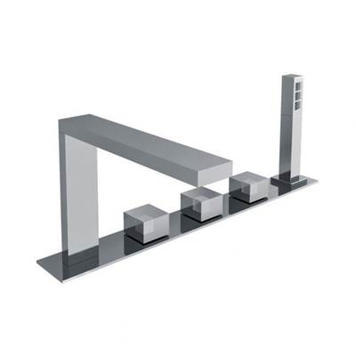 Carimali OCB6501CH - Ocube 5-Hole Bath Tub Mixer