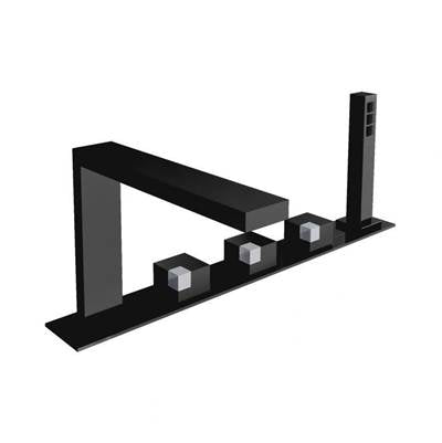 Carimali OCB6501MBCH - Ocube 5-Hole Bath Tub Mixer
