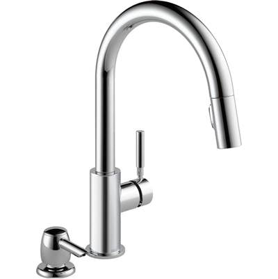 Delta 19933-SD-DST - Single Handle Pull-Down Kitchen Faucet With Soap Dispenser
